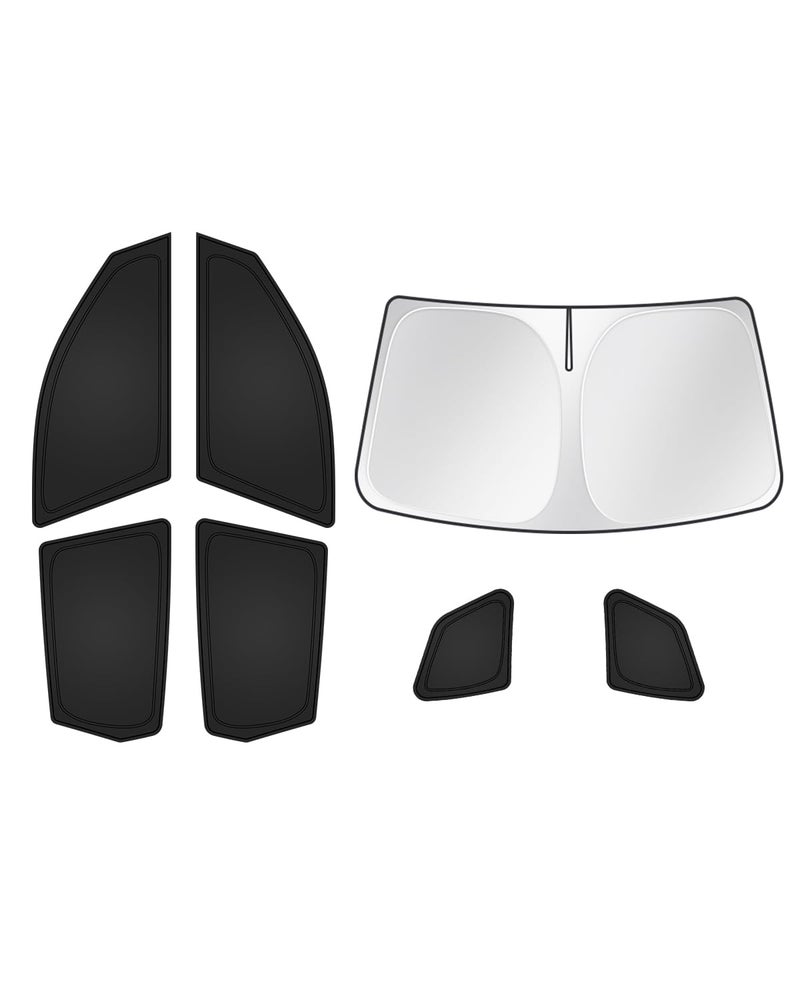 Canvcle Sunshades for 2025 BMW X3 Accessories Windshield Sun Shade Side Rear Window Shade Cover Sun Visor Shield Privacy Protection for Camping Keep Vehicle Cool Black 7PCS - Image 1